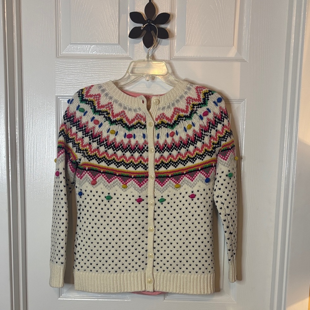 Talbots 2 pc Multicolor Fair Isle Inspired Pullover Sweater and Ruched LS Top SP
